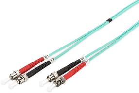 Кабель Assmann Digitus Fiber Optic Multimode Patch Cord ST Optic, ST Optic, 1 м, зеленый цв.