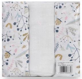 Autiņi BabyMatex Muslin Floral, 80 cm x 70 cm, 3 gab.