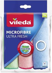 Šluostė, dulkėms Vileda Ultra Fresh VILE22927, mėlyna sp./žalia sp./rožinė sp., mikropluoštas, 3 vnt.