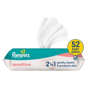 Bērnu salvetes Pampers Sensitive, 52 gab.