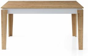 Valgomojo stalas Kalune Design Asos, ąžuolo sp./balta sp., 80 cm x 140 cm x 75 cm