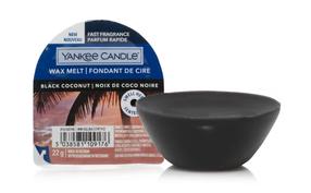 Vaškas, aromatinė Yankee Candle Black Coconut, 8 h, 22 g, juoda sp.