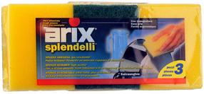 Губка для чистки Arix Splendelli, желтый цв., 3 шт.