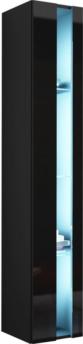 Sieninė lentyna Cama Meble Vigo, juoda, 40 cm x 30 cm x 180 cm