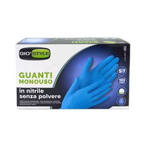Pirštinės vienkartinės Gio`style, suaugusiems, mėlyna sp., S, 100 vnt.