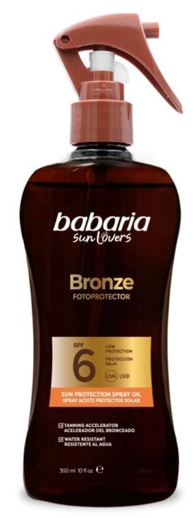 Līdzeklis iedeguma kopšanai ķermenim Babaria Sun Lovers Bronze SPF6, 300 ml