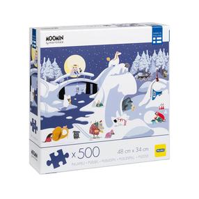 Dėlionė Martinex Moomin Winter Scenery, 34 cm x 48 cm, 500 vnt., įvairių spalvų