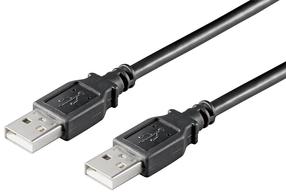 Kabelis MicroConnect USBAA01B USB, USB, 0.1 m, juoda sp.