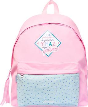 Kooli seljakott Amelie MARE0041, sinine v./roosa v., 40 cm x 37 cm x 12 cm