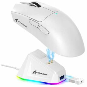 Belaidė žaidimų pelė Attack Shark X11, 2.4 ghz / bluetooth / usb, balta sp.