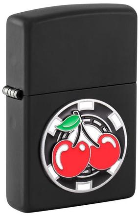 Tulemasin Zippo Poker Chip With Cherries 48905, must v./punane v.
