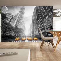 Fototapetas Artgeist New York - Yellow Taxis MNEW010597, 105 cm x 105 cm