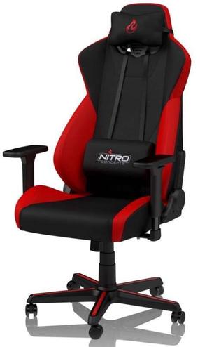 Spēļu krēsls Nitro Concepts S300, melna krās./sarkana krās.