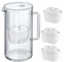 Vandens filtravimo indas, su kasetėmis Aquaphor Glass, 2.5 l, skaidri sp./balta sp.