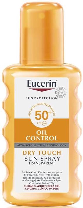 Päevituse hooldussprei keha jaoks Eucerin Oil Control SPF50+, 200 ml