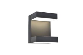 Sieninis lauko šviestuvas Lutec Twista, 13W, LED, IP65, tamsiai pilka sp., 10.8 cm x 15.1 cm