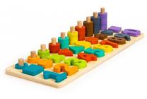 Edukacinis žaislas Number Matching Board, 15 cm, įvairių spalvų