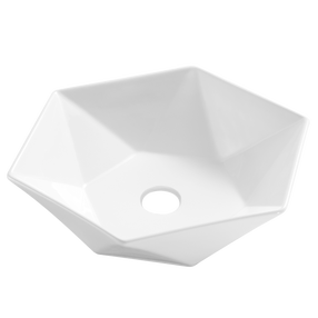 Vonios praustuvas Invena Naksos CE-55-001-C, keramika, 53.5 cm x 46.5 cm x 14.5 cm, balta sp.
