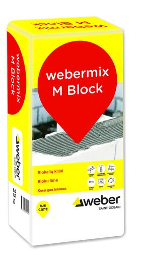 Klijai blokams Saint-Gobain Weber M BLOCK, remontinis, pilka sp., 25 kg