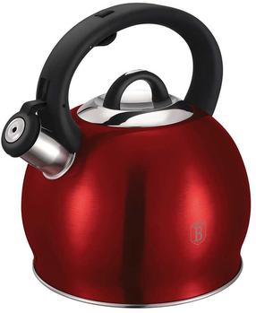 Arbatinukas su švilpuku Berlinger Haus Metallic Line Burgundy Edition BH-1074, 3 l, raudona sp.