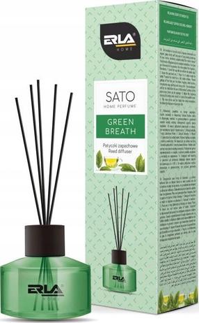Namų kvapas, kvapiosios lazdelės Erla Sato Green Breath, 50 ml Žalia sp.