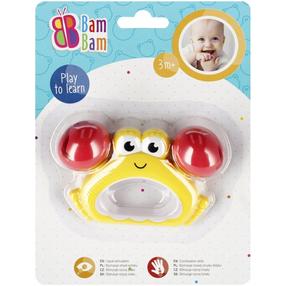 Погремушка BamBam Crab, желтый цв.