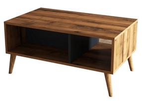 Kavos staliukas Kalune Design Exxen 2070, antracito sp./riešuto sp., 90 cm x 41.6 cm x 54 cm