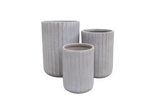 Gėlių vazonas Domoletti LT14603-2S, keramika/molis, Ø 30 cm, pilka sp.
