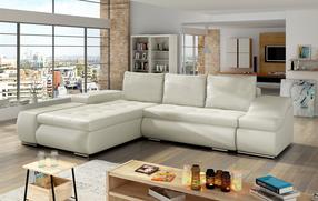 Kampinė sofa Ontario Soft 33, šviesiai ruda sp., kairinė, 200 x 296 cm x 88 cm