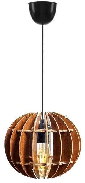 Šviestuvas kabinamas Opviq Sphere 141 390FLH1511, E27, 1 x 60 W, riešutmedžio sp. / juoda sp.