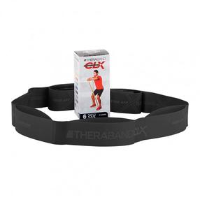 Pretestības gumija Thera-Band Loops CLX, 220 cm x 5 cm, melna krās.