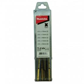 Grąžtų komplektas Makita D-40593, betonui/akmeniui, sraigtinis, sds plus, 5 mm x 16 cm