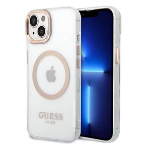 Telefona vāciņš Guess Magsafe, caurspīdīga krās./zelta krās., Apple