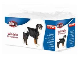 Sauskelnės šunims Trixie for Female Dogs 23631, XS/S, 12 vnt. balta sp.
