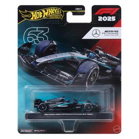 Rotaļlieta automašīna Mattel Hot Wheels Mercedes AMG Petronas 2025 Formula 1® Team #63 JKD80, 1:64, zila krās./melna krās.