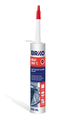 Герметик Briko Heat 300 °C, 300 мл, красный цв.