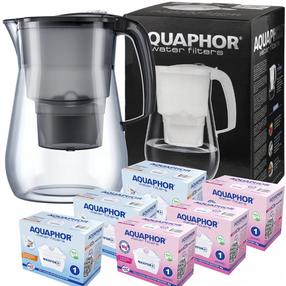Vandens filtravimo indas, su kasetėmis Aquaphor Onyx, 4.2 l, skaidri sp./juoda sp.