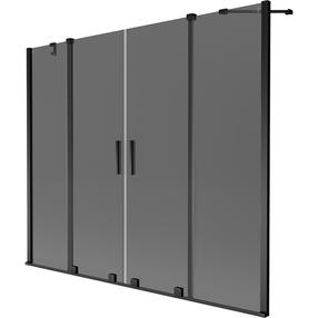 Dušo sienelė Mexen Velar Duo, 180 cm x 150 cm, juoda sp./grafito sp./grūdintas