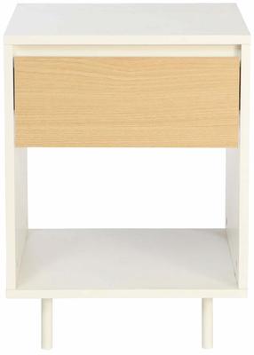 Naktinis staliukas Home4you Herta 40731, ruda sp./balta sp., 54 cm x 40 cm x 40 cm