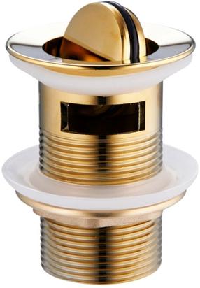 Äravoolusüsteem vannitoavalamu jaoks Mexen Click-clack Spin, 78 mm, 62 mm, click clack-funktsioon, kuldne v.