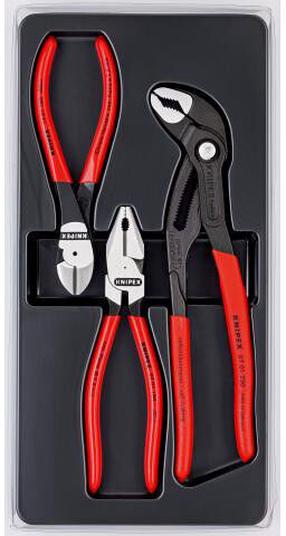 Plokščių replių komplektas Knipex Power Set, 00 20 10, 3 vnt.