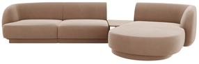 Modulinė sofa Micadoni Miley Blu40, rusva sp., dešininė, 300 x 145 cm x 70 cm
