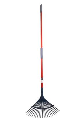 Lapu grābeklis vēdekļa Haushalt LR002 H, ar kātu, 1500 mm, melna krās./sarkana krās./pelēka krās.