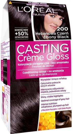 Juuksevärv L’Oréal Paris Casting Creme Gloss, ebony black v., 200, 180 ml