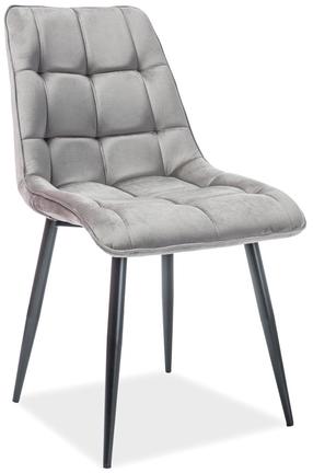 Valgomojo kėdė Chic Velvet, pilka sp., 50 cm x 43 cm x 88 cm