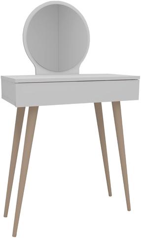 Kosmetinis staliukas Kalune Design Siena 550ARN2774, balta sp., 129.2 cm x 35 cm x 72 cm