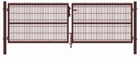 Vārti ar segmentālu pildījumu Garden Center, 400 cm x 123 cm, brūna krās.