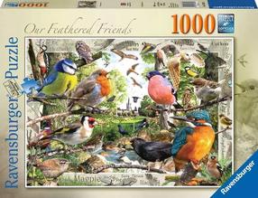 Pusle Ravensburger Our Feathered Friends 19838, 50 cm x 70 cm, 1000 tk, mitmevärviline