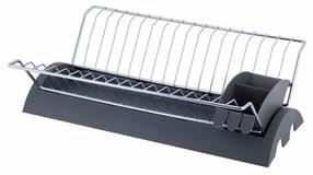 Сушилка для посуды Kamille 0769A, 41.5 см x 28 см x 13.5 см, пластик/нержавеющая сталь, серый цв.