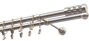 Karnizo komplektas Olimp Cylinder Krysztal, 400 cm, Ø 19 mm, antikinio aukso sp.